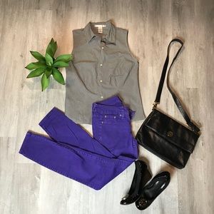 Geoffrey Beene Sport Plaid Blouse